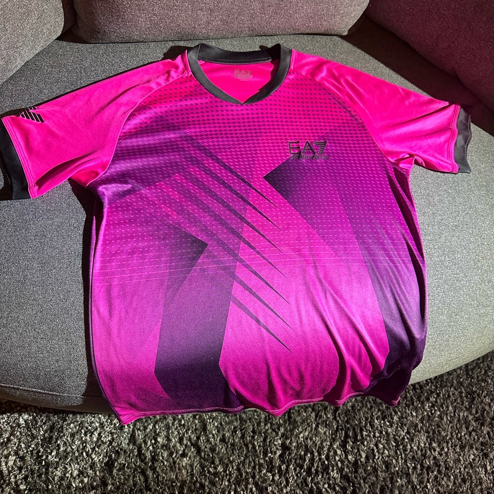 Emporio Armani Vibrant Pink and Black Jersey